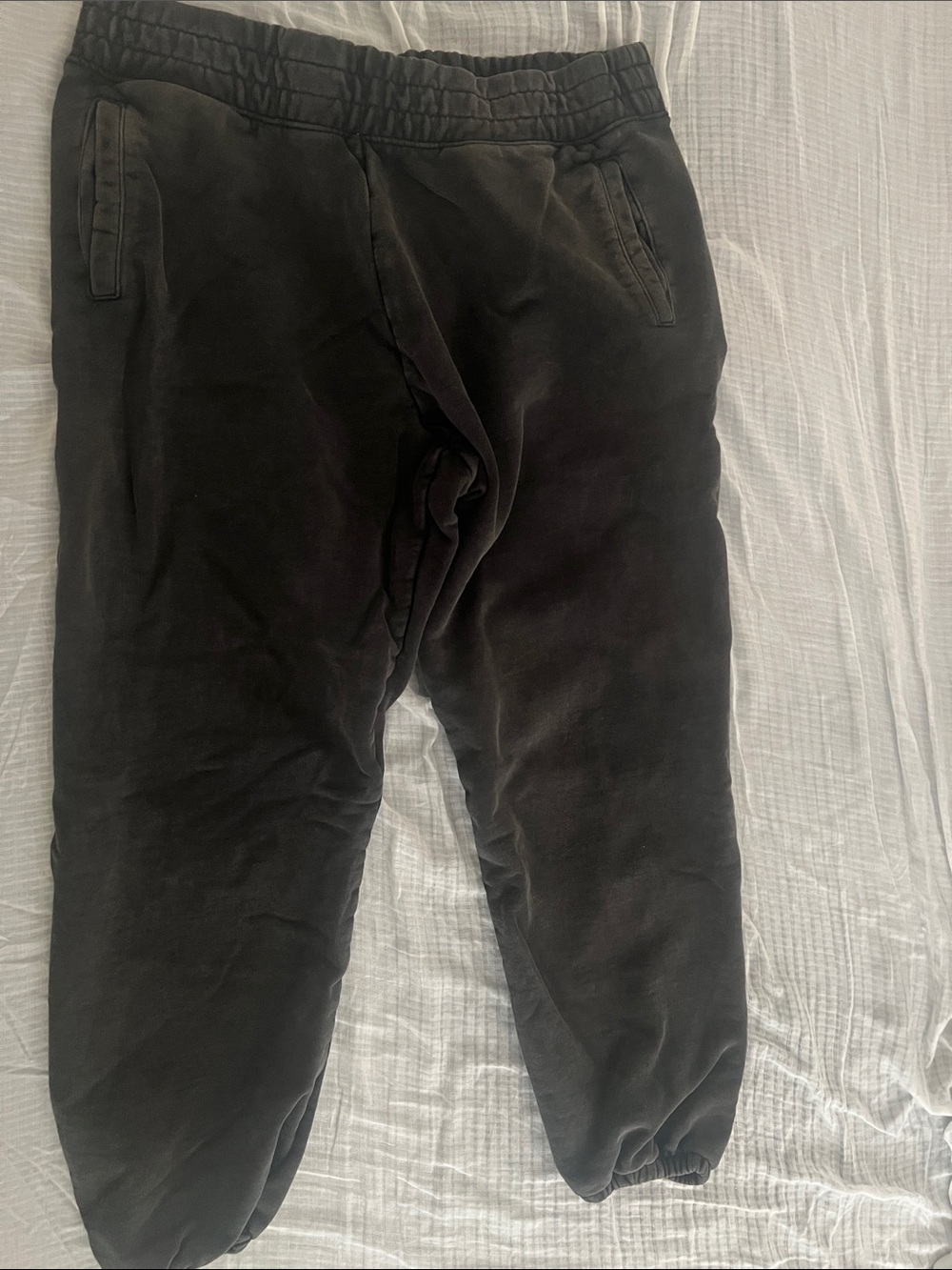 aerie Black Elastic-Waist Jogger Sweatpants with Pockets